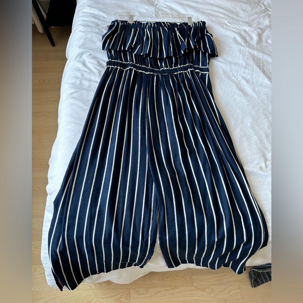 Akasa, striped jumpsuit, size 10